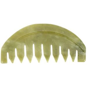 Jade haarkam, natuurlijke jade stenen massagekam, voor hoofdmassage, gezichtsmassagegereedschap