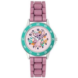 DISNEY Lilo en Stitch Roze Engel Tijd Leraar Horloge LAS9014, roze, riem