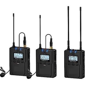 Geluidskaartset, CVM-WM200 UHF draadloze reversmicrofoon met real-time opslag, tweekanaals draadloze lav-microfoon(WM200 PRO(C))