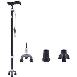 Wandelstokken Wandelhulpmiddel voor ouderen Gehandicapte en gehandicapte gebruikers Verstelbare wandelstok Lichtgewicht wandelstok, grijs