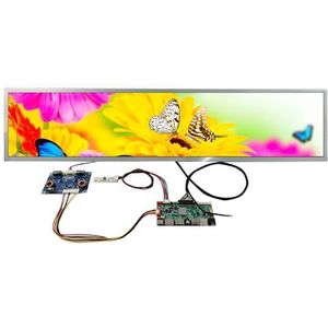 VSDISPLAY Écran LCD IPS haute luminosité DV280FBM-NB2 51 broches 700 nits, 28"" 1920 x 360 et carte SD USB, carte pilote LVD, prend en charge le lecteur MP4