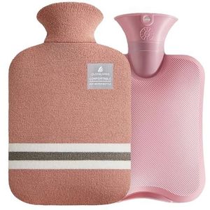 OliviaLiving Warm Water Bag Warmer Set Warmte en Refreezable Hot Cold Pack met Klassieke Gestreepte voor Pijnverlichting Warm Koud Therapie, Capaciteit: 2000ML