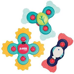Ludi - Babyhandspinners – roterend speelgoed met zuignap – speelgoed voor baby's – vanaf 10 maanden