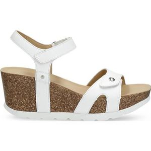 Panama Jack Dames Ruth Wedge Sandaal, Blanco B3, 39 EU, Blanco B3, 39 EU