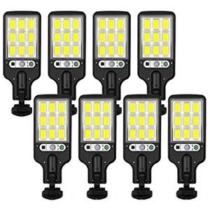 1~8 Stuks Solar Led Light Outdoor Wandlamp Waterdicht 3 Modes Pir Bewegingssensor Tuin Decoratie Patio Veranda Garage Verlichting (Color : 108COB-8PCs)