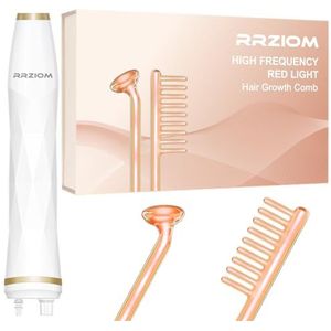 Roodlichttherapie Haarkam, RRZIOM 2-In-1 Roodlicht-Hoofdhuidmassageapparaat Voor Hair, Hoofdhuid, Gezicht, Elektrisch Hoofdmassageapparaat Voor Haargroei, Draagbaar Plugontwerp