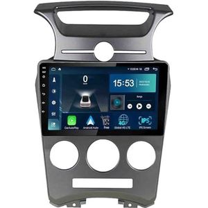 Android 14.0 2 Din Autoradio 9"" Touchscreen Auto Stereo voor KIA Carens 2007-2011 met Draadloze Carplay Android Auto GPS navigatie AHD Omgekeerd beeld Stuurwielbediening(S-5(6G+128G))