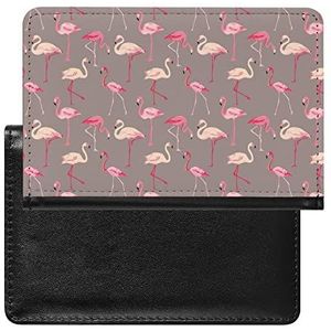 Roze Flamingo Draagbare Paspoort Creditcardhouder Cover Travel Essentials Portemonnee voor Vrouwen Mannen