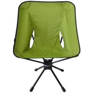DPNABQOOQ 360 ° draaibare outdoor klapstoel draagbare ultralichte maanstoel camping vissen kleine bank vrije tijd rugleuning strandstoel (maat : legergroen)