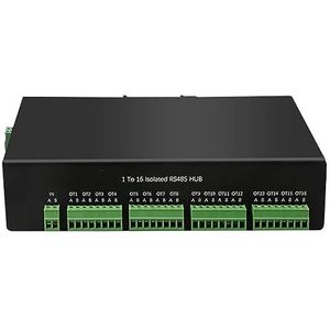 RS485 Hub 16-kanaals RS485 Splitter 16-Port 485 Sharer Splitter 1 In 16 Out Industrial-Grade Geïsoleerde HUB Rs485 Connector Converter Manier 1 Naar 8 Poorten Rs485 Converter Ethernet Adapter