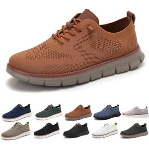 Ultracomfortabele orthopedische schoenen, heren casual mode wandelsneakers van mesh met antislipzool, instappers for in de stad(Yellow,48 EU)
