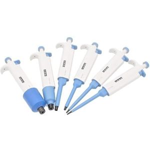 Pipet, MicroPipette Gun Lab Enkelkanaalspipet Verstelbare volumepipet met tips(0.5-10 ul)
