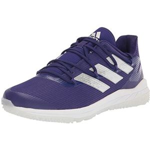 adidas Men's Adizero Afterburner 8 Turf Baseball Shoe, Team Collegiate Purple/Silver Metallic/White, 12