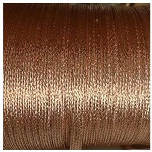 FOVAOK Koperen gevlochten kabelhuls, vertind coating, 4 ~ 28 mm, uitbreidbare metalen mantel, afscherming, signaaldraad, afgeschermde kabelbescherming (puur koper, breedte 18 mm - 200 cm)