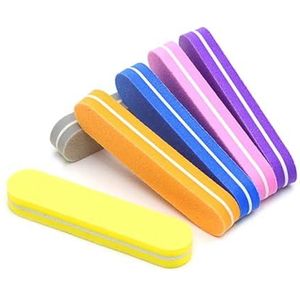nagelbufferde zandkorrels 100 pcs Multicolor Sponge Nail Sanding Buffing File Block For Manicure Pedicure(Mix 100pcs)