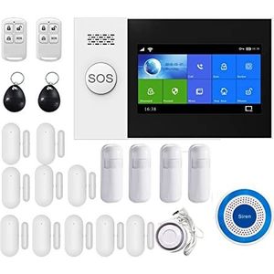 Huisbeveiligingssysteem PG107 Tuya Alarmsysteem Kit App Controle Met Ip Camera Auto Dial Bewegingsmelder Home Smart Alarm Verbeter uw bescherming (Color : K, Size : Universal)