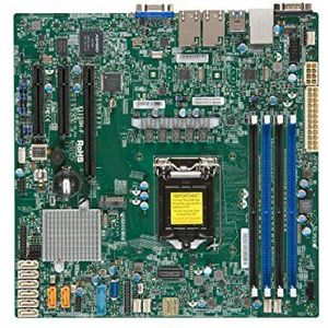 Supermicro Mainboard Micro-ATX 1x LGA1151, 4x DDR4 max 64GB, 3x PCIe, IPMI, 2x GbE, 8x SATA verkrijgbaar bij ServerDirect