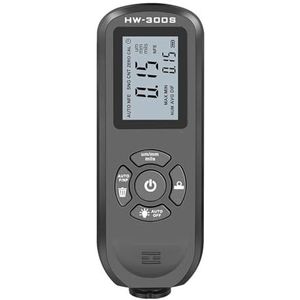 Verfdiktemeter, Hw-300s 0,01 mm laagdiktemeter 1 mil diktemeter autolakfilmanalysator 0-2000 um hoge precisie sonde meetinstrument(Nero,X screen)