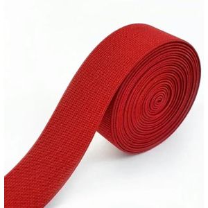 5 meter 10-50 mm elastische banden voor broeken taille rubberen band stretch singels tapes riem DIY ondergoed kleding naaien accessoires-rood-15mm-5 meter