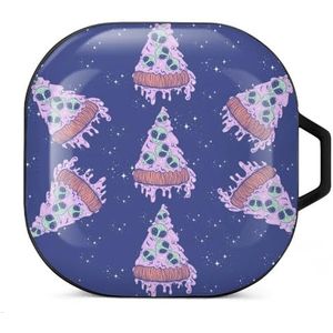 Pizza met buitenaardse oordopjes hoesje compatibel met Samsung hard shell beschermhoes zwart-stijl