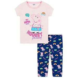 Peppa Pig Peppa Pig pyjama voor meisjes, 92-116, roze/blauw, 2-3 Jaren