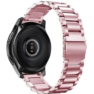 Roestvrij Stalen Bandjes fit for Garmin Forerunner 55 245 645M Smart Horloge Band Metalen Armband Riemen fit for aanpak S40 S12 S42 Correa (Color : Style 1 Rose Pink, Size : For Approach S42)