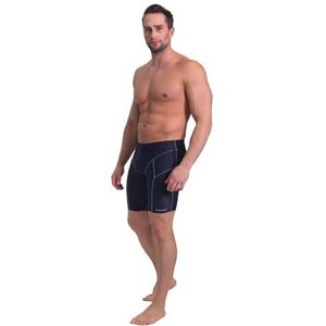 sesto senso Jammer Zwembroek Heren Zwemshorts Boxer Shark Surf Sailing Watersport, Donkerblauw, L