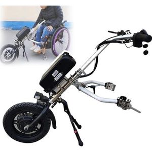500 W Rolstoeltrekapparaat, Elektrische Handfiets-Rolstoelbevestiging, Met Koplamp + Schokdempersysteem + Tweeter, 48 V 15 Ah/17 Ah Batterij, 3 Snelheden, Bereik 60/70 Km,B15Ah