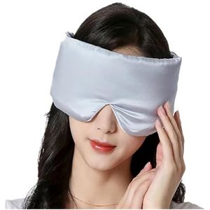 2 stuks moerbeizijde slaapmasker ooglapje blokkerende licht oogmasker oogmasker oogschaduw zacht gewatteerd reishulpmiddel voor slaap patch voor slaap (wit)