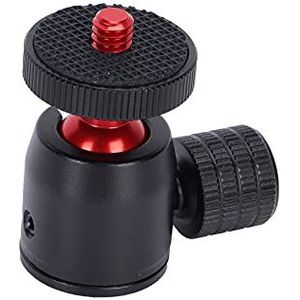 Mini Ball Head, Mini Tripod Ball Head Vakmanschap met Cold Shoe Hot Shoe Mount Adapter voor fotografen voor buitenreizen(rode bal)