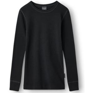 Dilling Kindershirt met lange mouwen van merinowol, zwart, 98