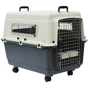 Hondenmand Plastic Airline Shipping Goedgekeurde Hondentransportdoos Huisdierkooien Zakdrager En Reiskratten Kennel Huisdierbed (Color : White, Size : 1-XS)