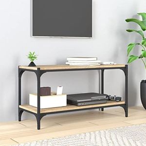 TV-meubel Sonoma Eiken 80x33x41 cm Engineered Hout en Staal