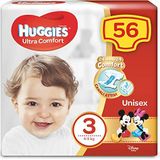 Huggies Huggies Ultra Comfort Windeln, Größe 3 (4-9 kg), 56 Windeln - 1550