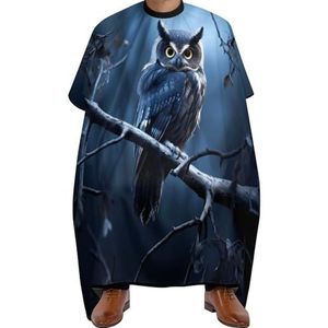 Kapper Cape Arred Owl Sits In The Morning Salon Cape Premium Kappersjurk Unisex Haar Knippen Cape Voor Kappers Thuis Herbruikbare 140x168cm
