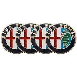 4 stuks auto naafdop voor Alfa Romeo 50mm, waterdichte stofdichte wieldecoratieafdekking wielnaafdoppen middenafdekking embleemafdekking naafdop