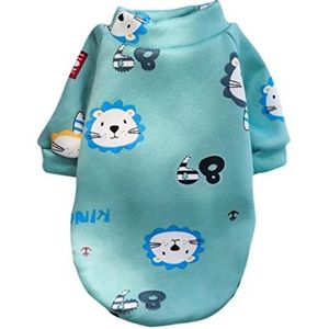 Leuke Print Kleine Hond Hoodie T-Shirt Trui Plus Fluwelen Warm Bulldog Huisdier Kleding voor Chihuahua Shih Tzu Sweatshirt Huisdier Producten