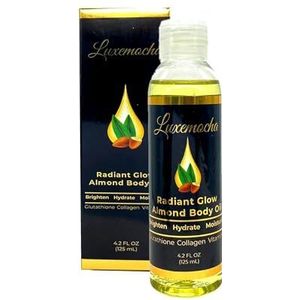 flysclean Skin Brightening Body Oil - met collageen, glutathion, amandelolie en vitamine E |Gelijkaliseert de huidskleur, vermindert fijne lijntjes, rimpels en donkere vlekken 125ml/4.2 fl Oz fles