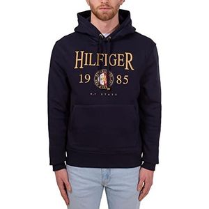 Tommy Hilfiger Heren sweatshirt met capuchon ICON Crest Hoodie Desert Sky blauw - M