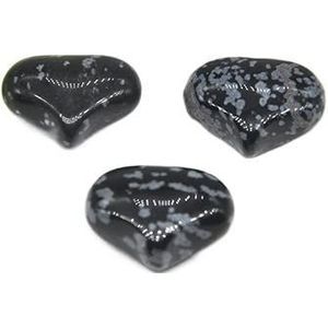 Liefde hart vorm kristallen stenen natuurlijke kwarts edelstenen hanger huis handgemaakte doe-het-zelf sieraden accessoires geschenken (kleur: sneeuwvlok obsidiaan, maat: 10 stuks)