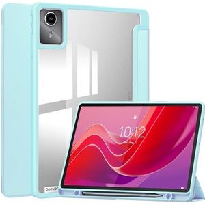 Tablet PC-hoes Compatibel met Lenovo Tab M11 11 inch TB-330FU/TB-331FC/Xiaoxin Pad 2024 (TB331FC) Hoes met helder transparante achterkant en TPU schokbestendige frameafdekking, automatische slaap-/waa
