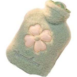 Warmwaterkruik 500/1000 ml waterfles warme buik handen warm water zak handwarmer bloem warmwaterkruik zak water warmer warm water zak (lichtgroen-1000ml)