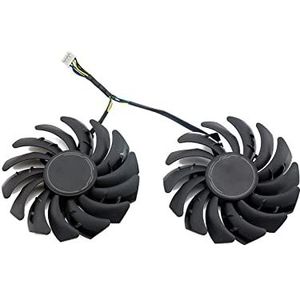 YALLS 2 stks/partij 4PIN PLD09210S12HH RX 5500 XT Koeler Ventilator Compatibel for MSI Radeon RX5500 XT MECH OC Videokaart Fan