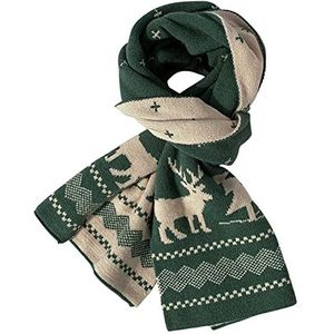Christmas cashmere feel scarf soft warm winter gift for men and women (Green)