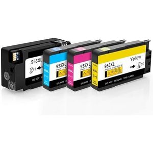 Vervangende inktcartridge for H-*0P 952 952xl 954 954xl 955 953XL 953 for O-ficejet Pro 7740 8210 8702 8710 8720 8725 8730 8740(4PCS - BK C M Y)