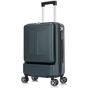 24 Inch Voorvak Rolling Bagage Trolley Password Box 20' Instapkoffer Dames Reistas Kofferbak (Kleur : Groente, Size : 24"")