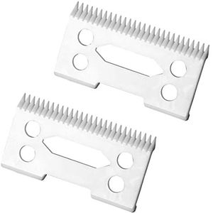 FOXSONIC Professionele keramische tondeuse messen, 2-gat, 2-delige set, past op Wahl Senior draadloze tondeuse, wit