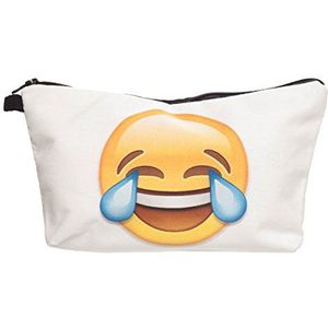 Etui make-uptas pennenetui make-up tas volledige print All Over Bag Fresh [009], emoji tranen, Eén maat