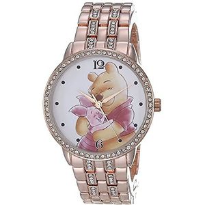 Disney Unisex-Volwassenen analoog Japans quartz horloge met metalen band WDS000997, Rosegold, Quartz Horloge