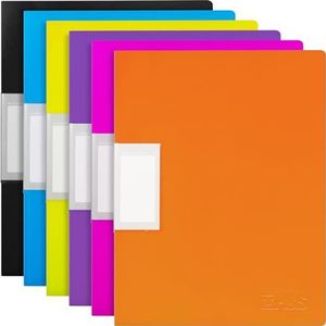 H&S - Documentenmap A4 - Set van 6 - Ringmap met 30 Insteekhoezen - Verschillende Kleuren